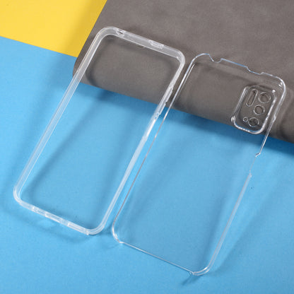 PET Front Cover + TPU Edge + Acrylic Back Panel Full Protection Phone Hybrid Case for Xiaomi Poco M3 Pro 4G / 5G / Redmi Note 10 5G