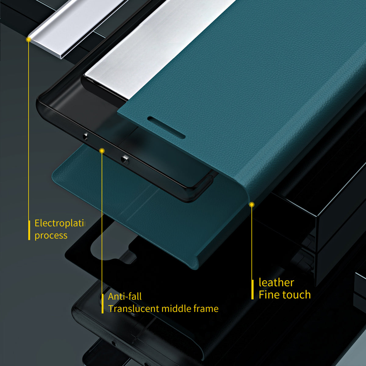 Auto-absorbed Stand Design Cell Phone Protective Case Shell for Xiaomi Mi 10
