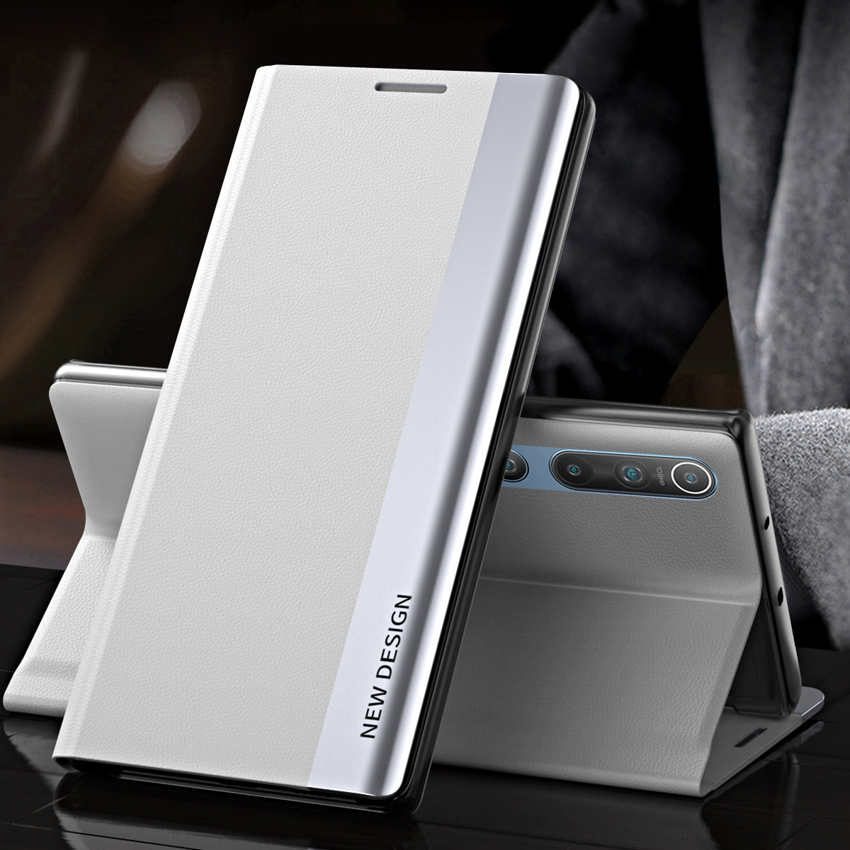 Auto-absorbed Stand Design Cell Phone Protective Case Shell for Xiaomi Mi 10