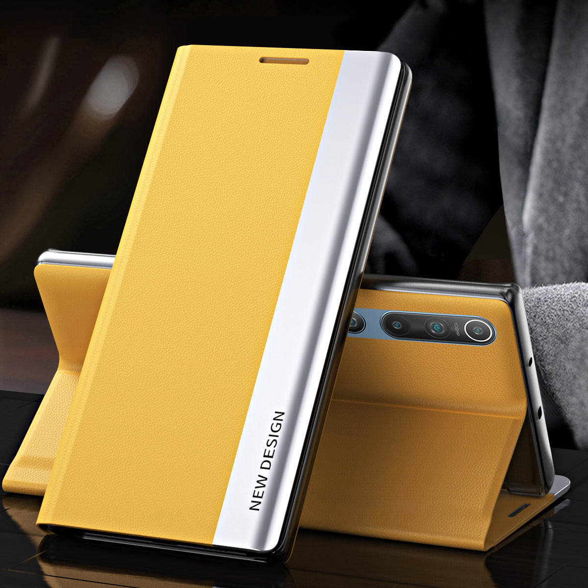 Auto-absorbed Stand Design Cell Phone Protective Case Shell for Xiaomi Mi 10