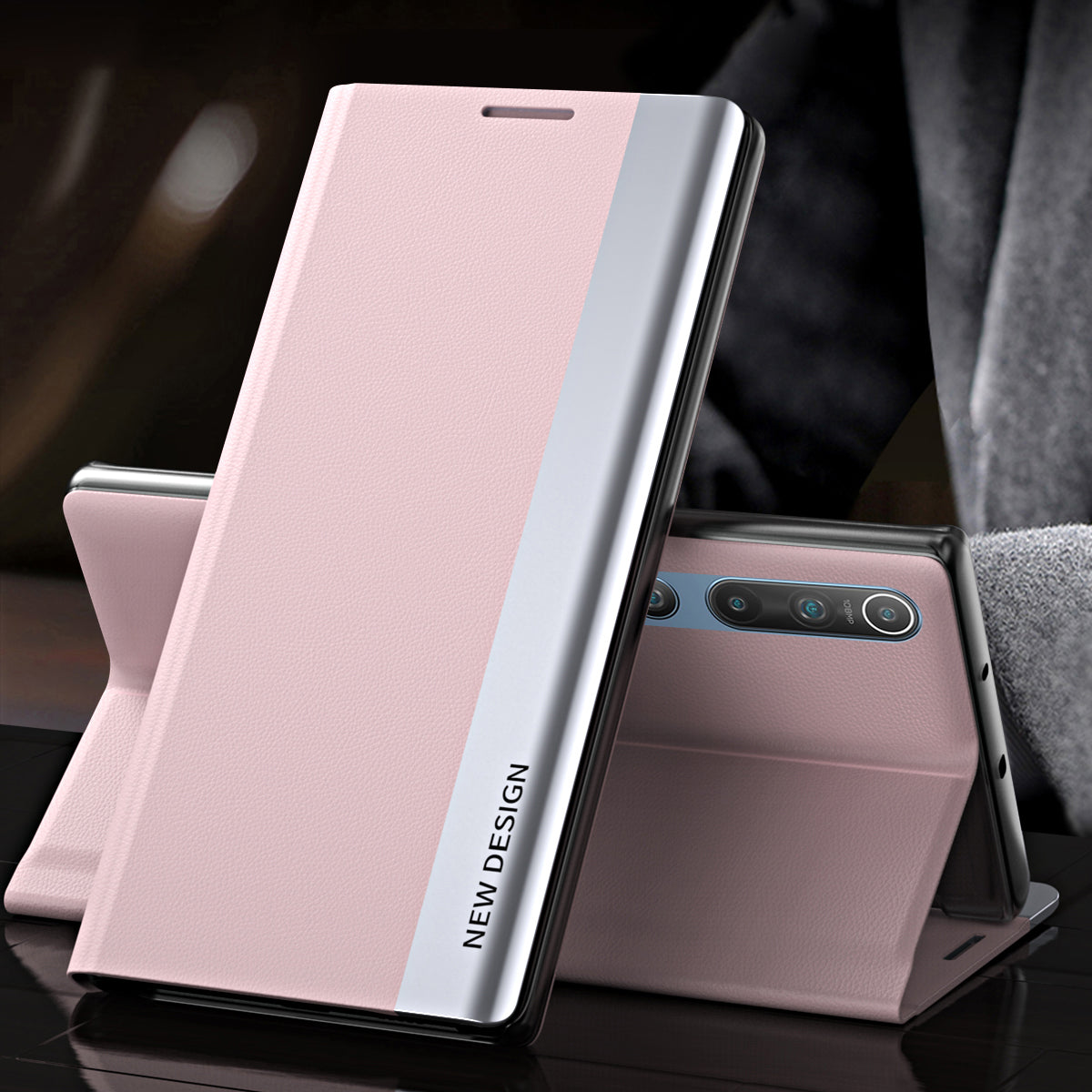Auto-absorbed Stand Design Cell Phone Protective Case Shell for Xiaomi Mi 10