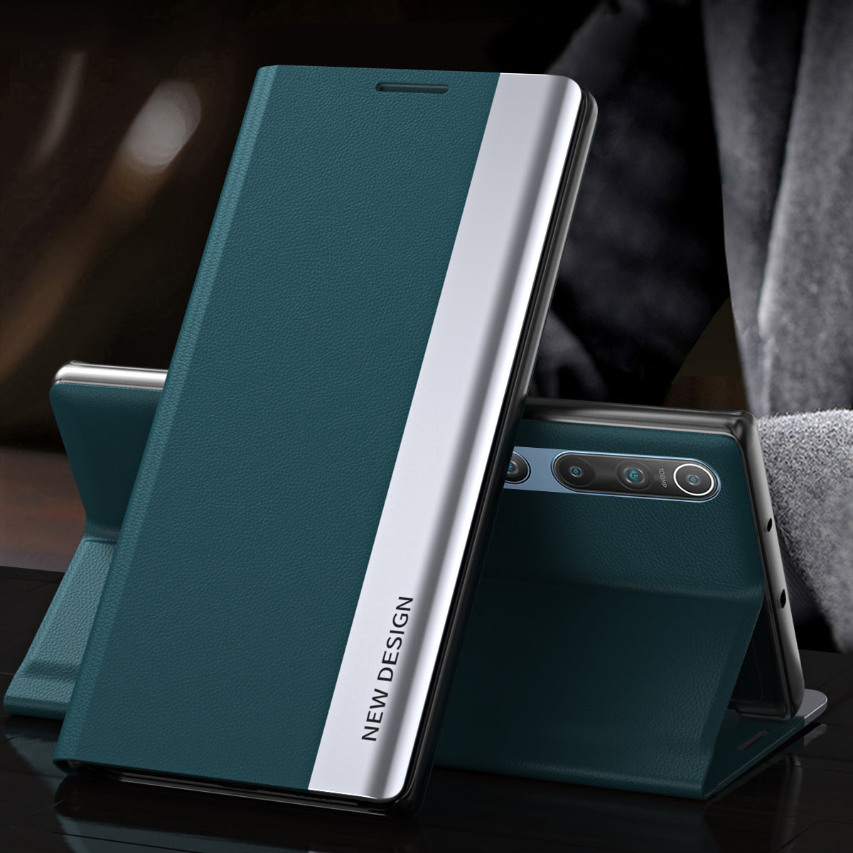 Auto-absorbed Stand Design Cell Phone Protective Case Shell for Xiaomi Mi 10