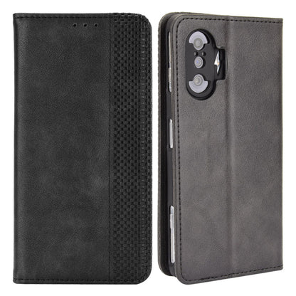 Retro Style Auto-absorbed PU Leather Phone Case Wallet Stand Cover for Xiaomi Poco F3 GT/Redmi K40 Gaming