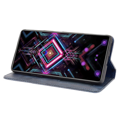 Retro Style Auto-absorbed PU Leather Phone Case Wallet Stand Cover for Xiaomi Poco F3 GT/Redmi K40 Gaming