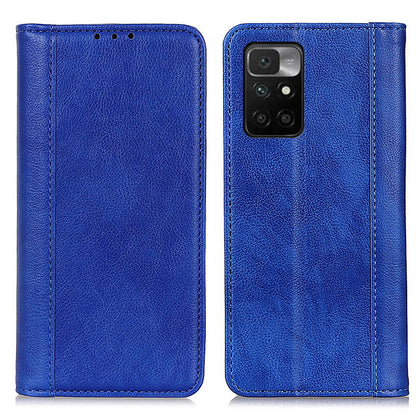 Litchi Texture Split Leather Anti Drop Wallet Stand Phone Cover Case for Xiaomi Redmi Note 11 4G (MediaTek)/Redmi 10 4G/Redmi 10 2022 4G/10 Prime