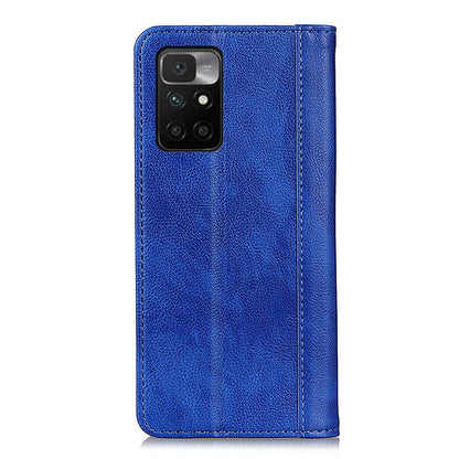 Litchi Texture Split Leather Anti Drop Wallet Stand Phone Cover Case for Xiaomi Redmi Note 11 4G (MediaTek)/Redmi 10 4G/Redmi 10 2022 4G/10 Prime