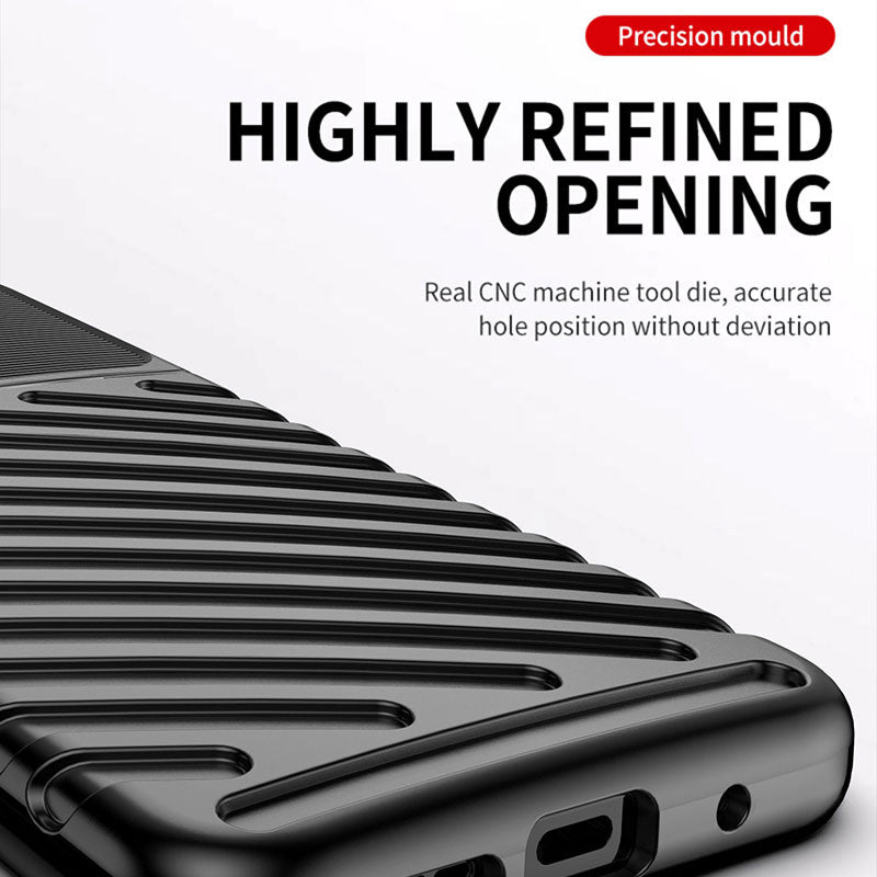 Thunder Series Twill Texture Anti-Scratch Soft  TPU Slim Fit Flexible Phone Case for Xiaomi Redmi 10 4G (2021)/10 Prime/10 2022 4G/Note 11 4G (MediaTek)