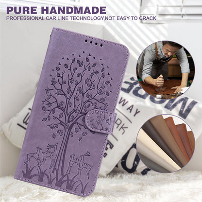 Tree and Deer Imprinted Leather Wallet Stand Phone Shell Case for Xiaomi Redmi Note 10 5G / Poco M3 Pro 5G / Poco M3 Pro 4G / Redmi Note 10T 5G