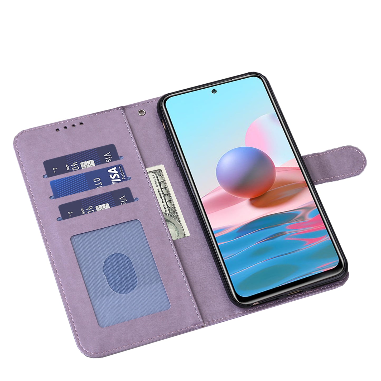 Tree and Deer Imprinted Leather Wallet Stand Phone Shell Case for Xiaomi Redmi Note 10 5G / Poco M3 Pro 5G / Poco M3 Pro 4G / Redmi Note 10T 5G