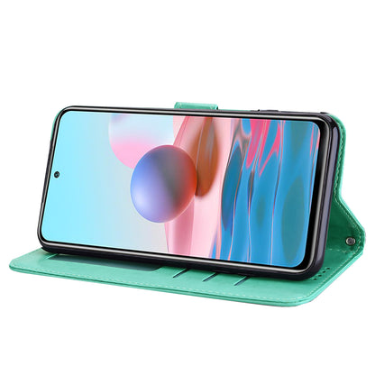 Tree and Deer Imprinted Leather Wallet Stand Phone Shell Case for Xiaomi Redmi Note 10 5G / Poco M3 Pro 5G / Poco M3 Pro 4G / Redmi Note 10T 5G