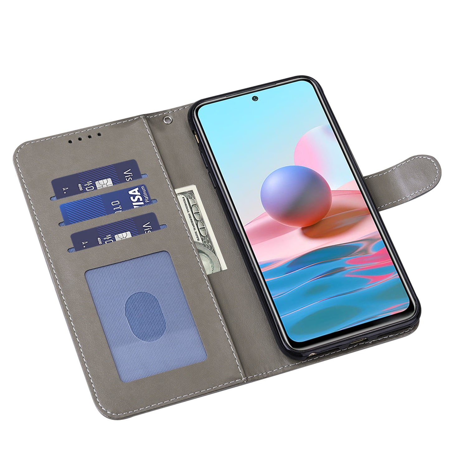 Tree and Deer Imprinted Leather Wallet Stand Phone Shell Case for Xiaomi Redmi Note 10 5G / Poco M3 Pro 5G / Poco M3 Pro 4G / Redmi Note 10T 5G