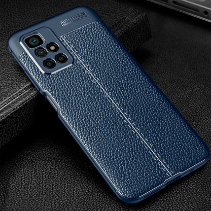For Xiaomi Redmi 10 4G (2021)/Redmi 10 Prime/Redmi 10 2022 4G/Redmi Note 11 4G (MediaTek) Litchi Texture Anti-Scratch Anti-Fall Light Slim Phone Back Case TPU Cover
