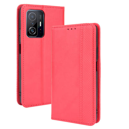 Retro Textured Surface Phone Leather Case Shockproof Leather Phone Wallet Stand Cover for Xiaomi 11T Pro / Xiaomi 11T