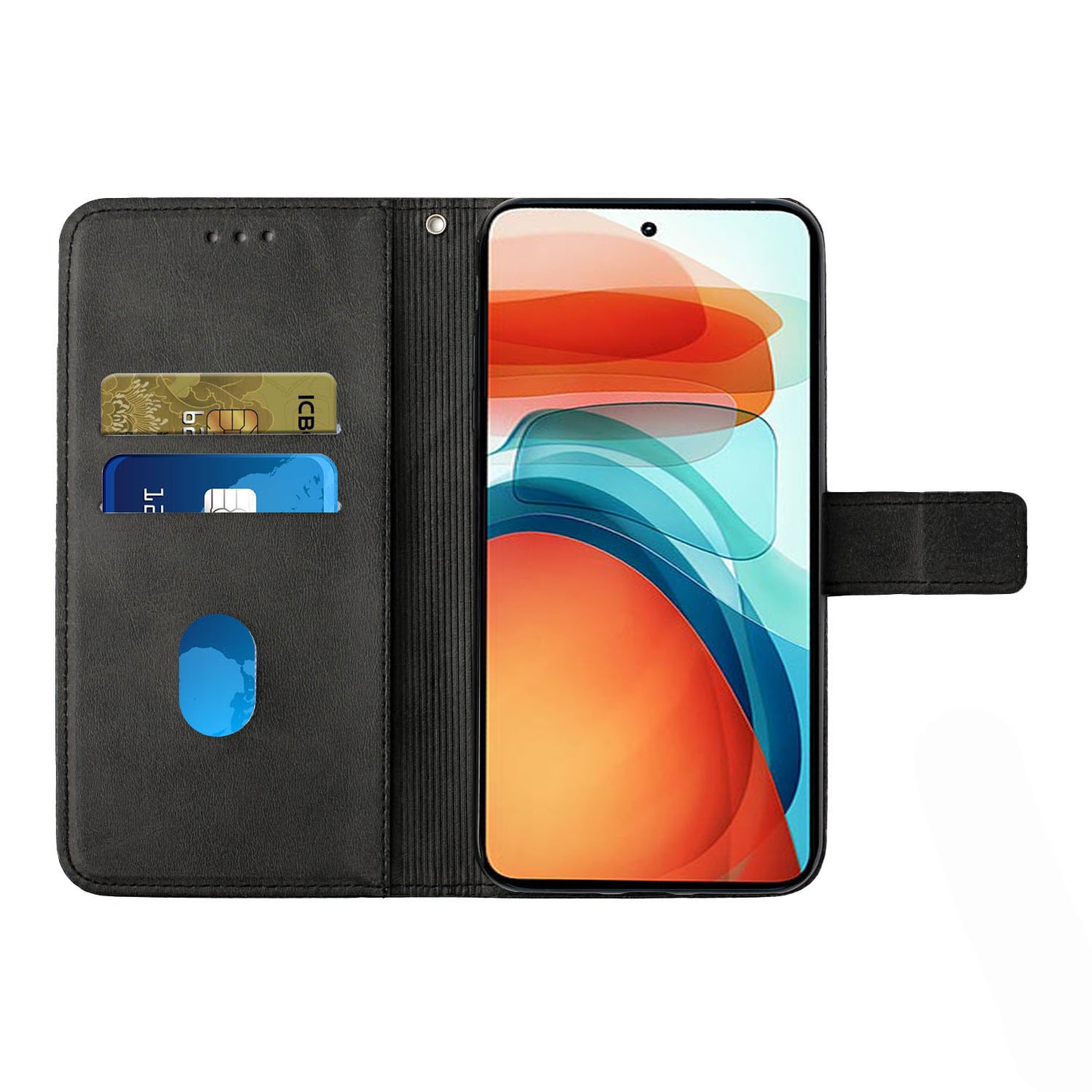 Stripe Leather Phone Case Solid Color Magnetic Clasp Shockproof Wallet Phone Shell for Xiaomi Redmi Note 10 Pro 5G (China)/Poco X3 GT 5G