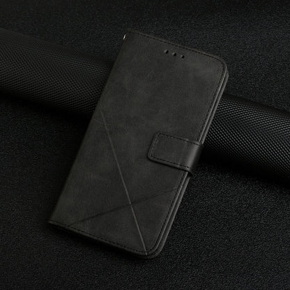 Stripe Leather Phone Case Solid Color Magnetic Clasp Shockproof Wallet Phone Shell for Xiaomi Redmi Note 10 Pro 5G (China)/Poco X3 GT 5G