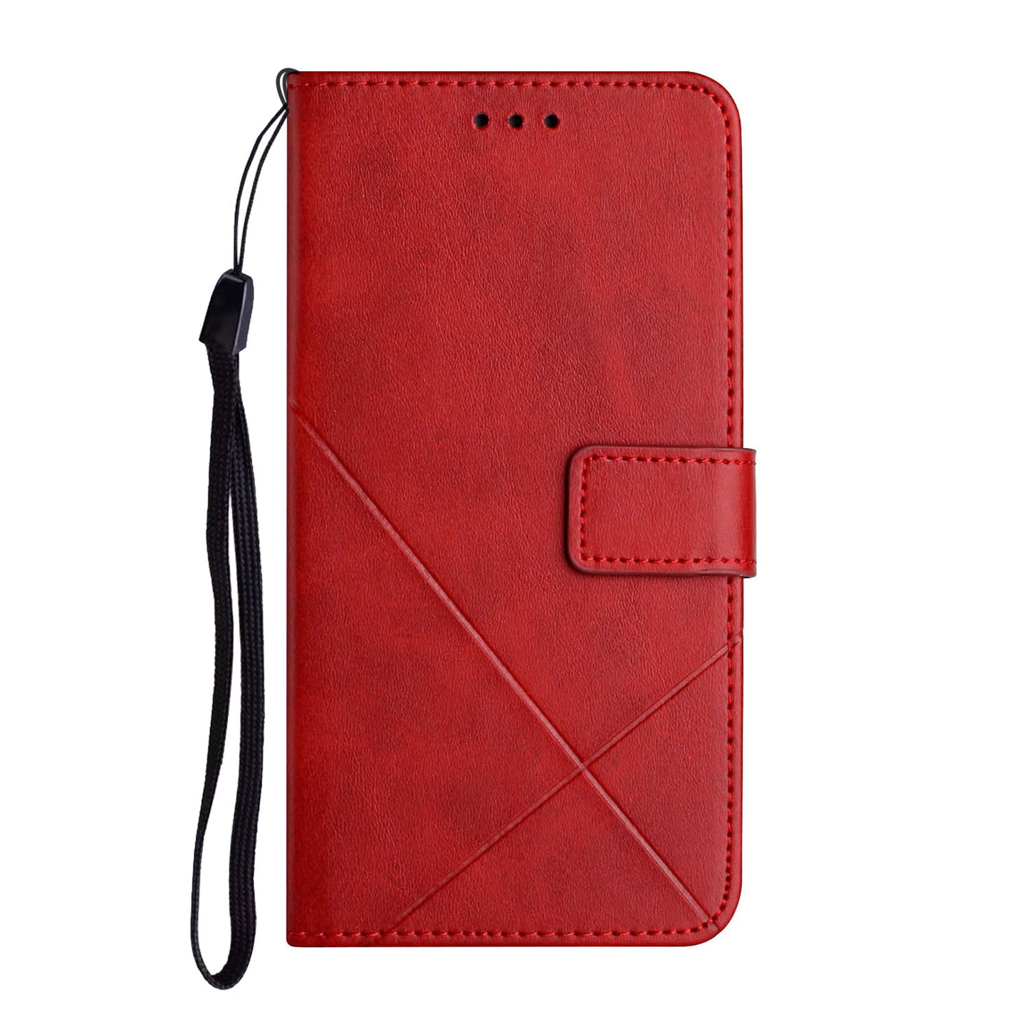 Stripe Leather Phone Case Solid Color Magnetic Clasp Shockproof Wallet Phone Shell for Xiaomi Redmi Note 10 Pro 5G (China)/Poco X3 GT 5G