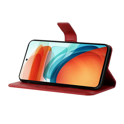 Stripe Leather Phone Case Solid Color Magnetic Clasp Shockproof Wallet Phone Shell for Xiaomi Redmi Note 10 Pro 5G (China)/Poco X3 GT 5G