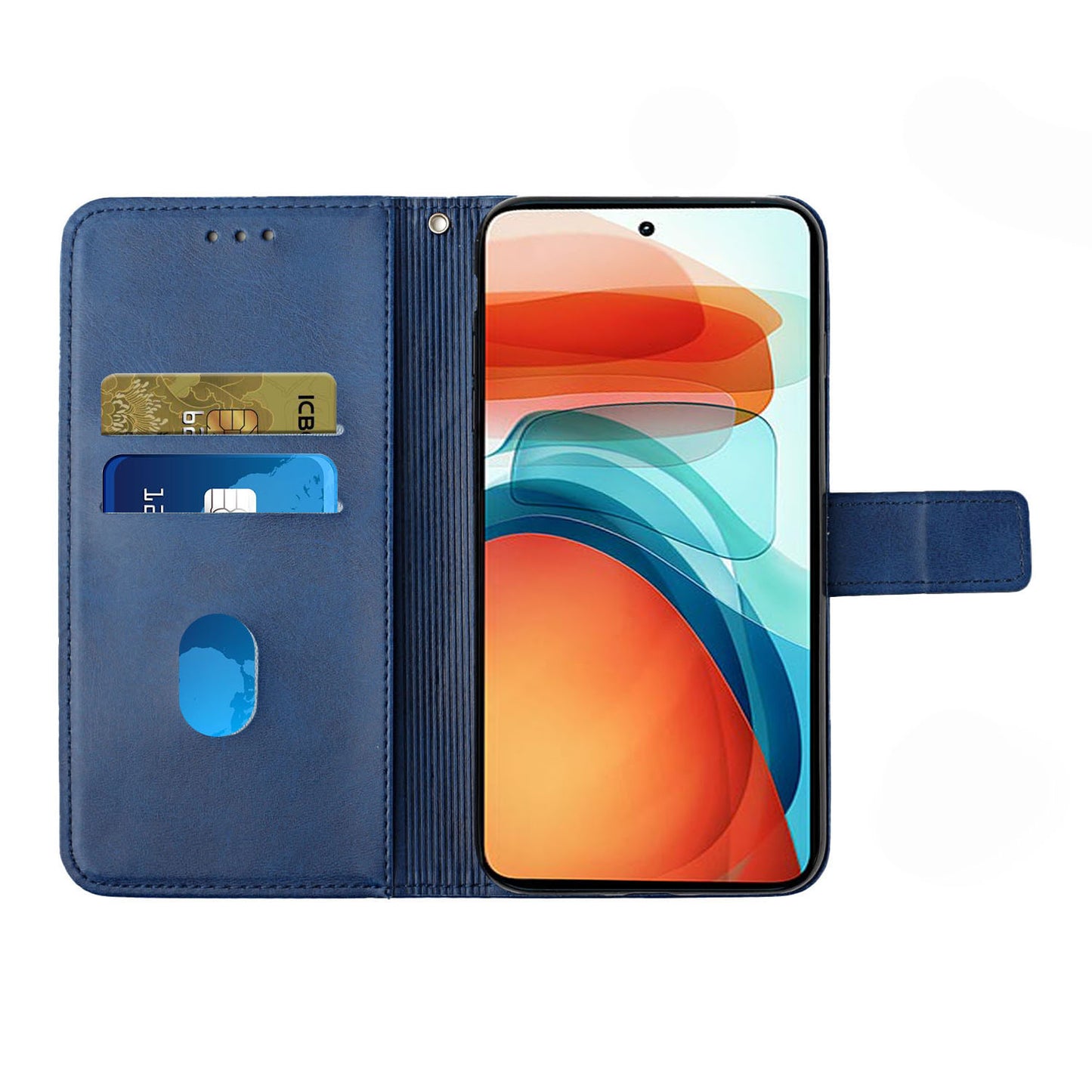 Stripe Leather Phone Case Solid Color Magnetic Clasp Shockproof Wallet Phone Shell for Xiaomi Redmi Note 10 Pro 5G (China)/Poco X3 GT 5G