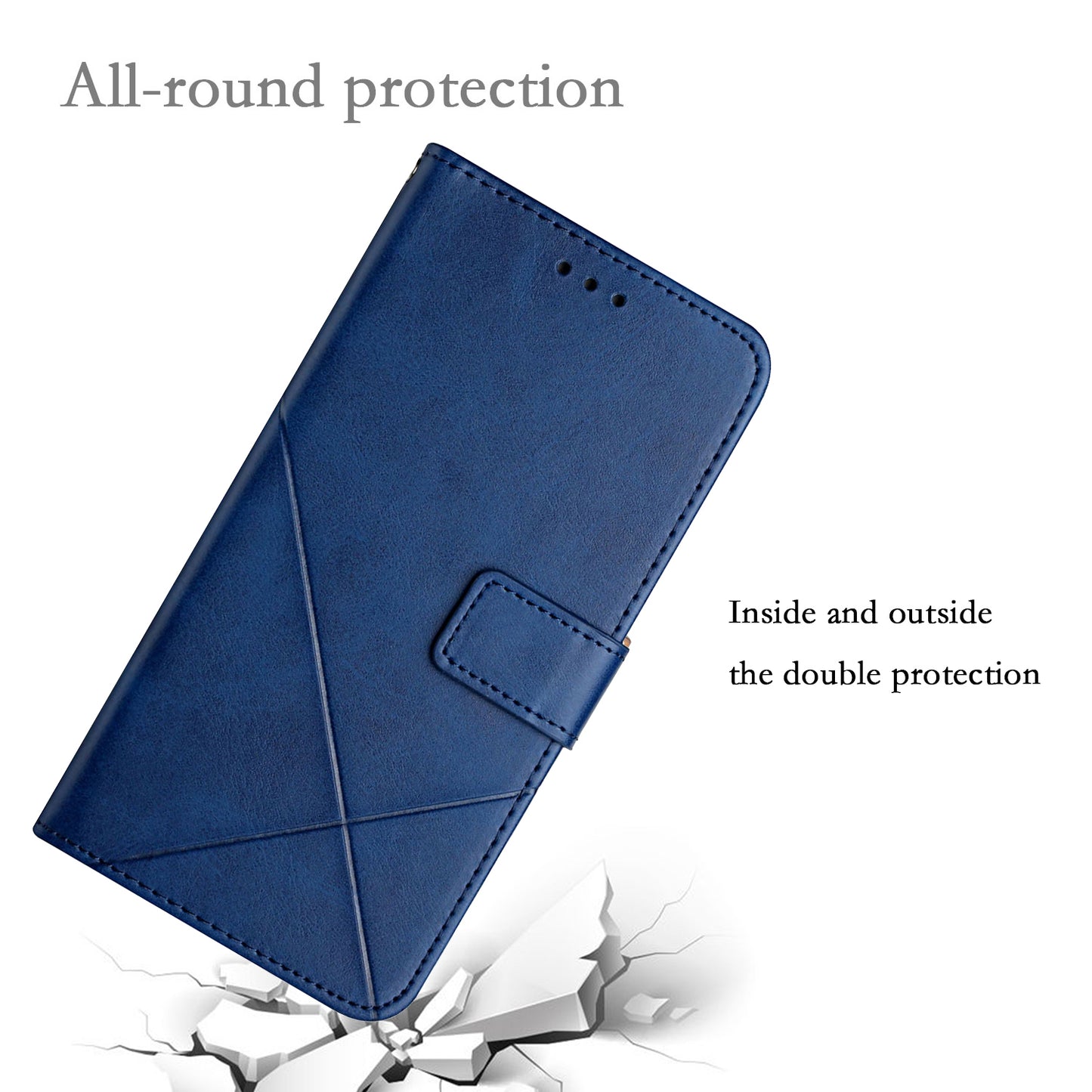 Stripe Leather Phone Case Solid Color Magnetic Clasp Shockproof Wallet Phone Shell for Xiaomi Redmi Note 10 Pro 5G (China)/Poco X3 GT 5G