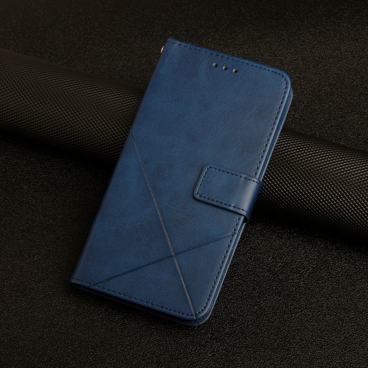 Stripe Leather Phone Case Solid Color Magnetic Clasp Shockproof Wallet Phone Shell for Xiaomi Redmi Note 10 Pro 5G (China)/Poco X3 GT 5G