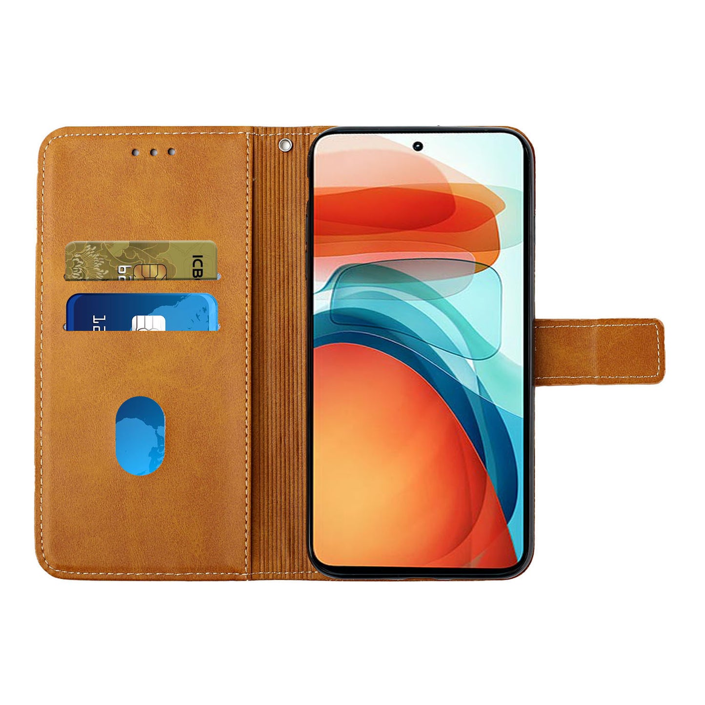Stripe Leather Phone Case Solid Color Magnetic Clasp Shockproof Wallet Phone Shell for Xiaomi Redmi Note 10 Pro 5G (China)/Poco X3 GT 5G
