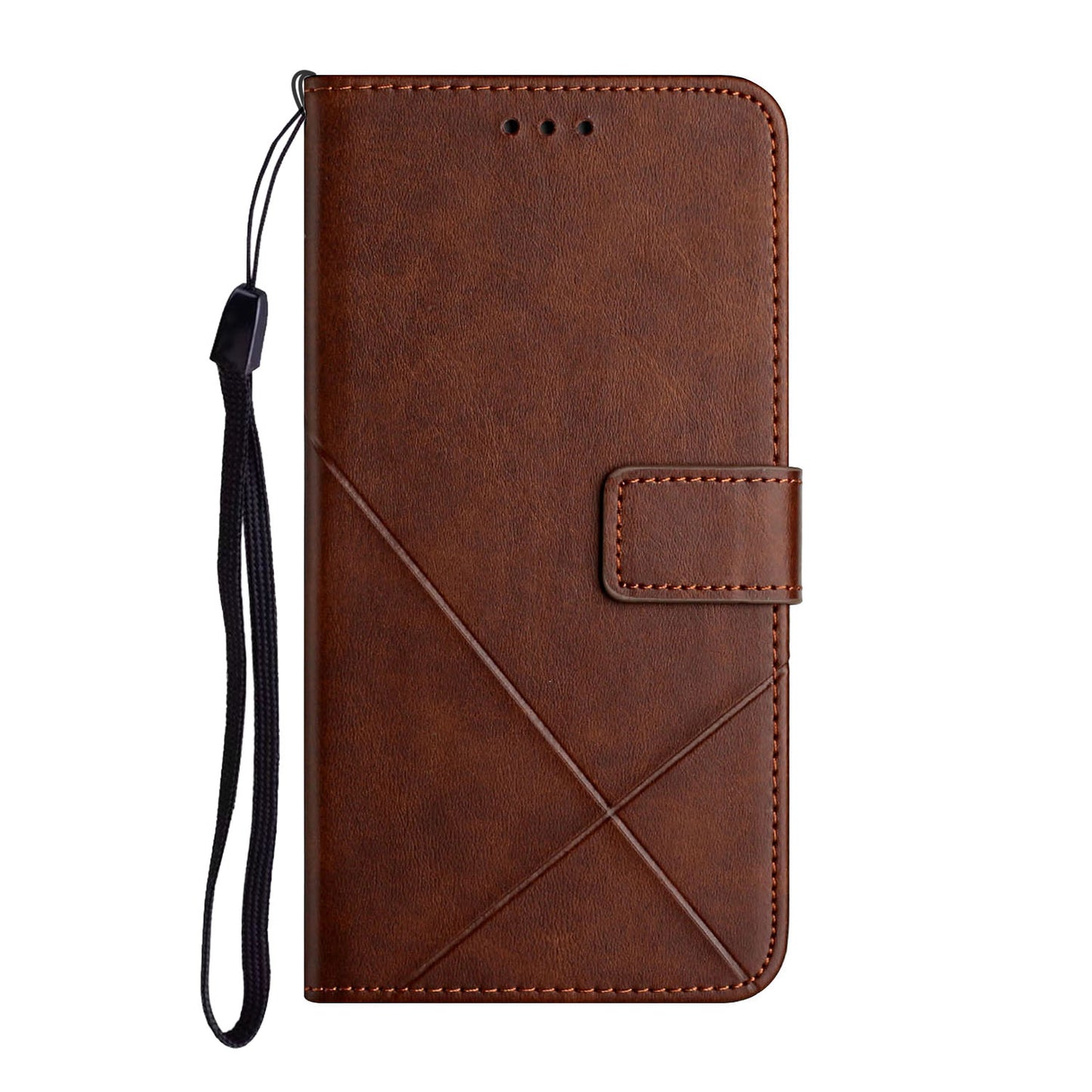 Stripe Leather Phone Case Solid Color Magnetic Clasp Shockproof Wallet Phone Shell for Xiaomi Redmi Note 10 Pro 5G (China)/Poco X3 GT 5G