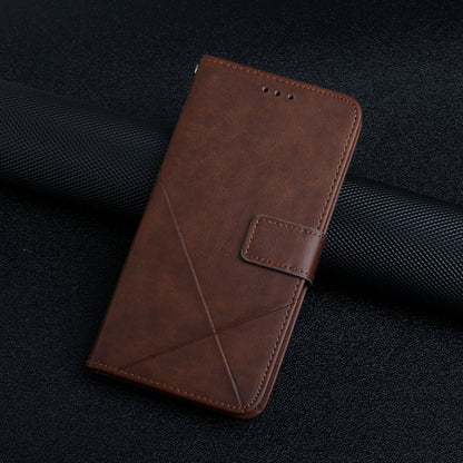 Stripe Leather Phone Case Solid Color Magnetic Clasp Shockproof Wallet Phone Shell for Xiaomi Redmi Note 10 Pro 5G (China)/Poco X3 GT 5G