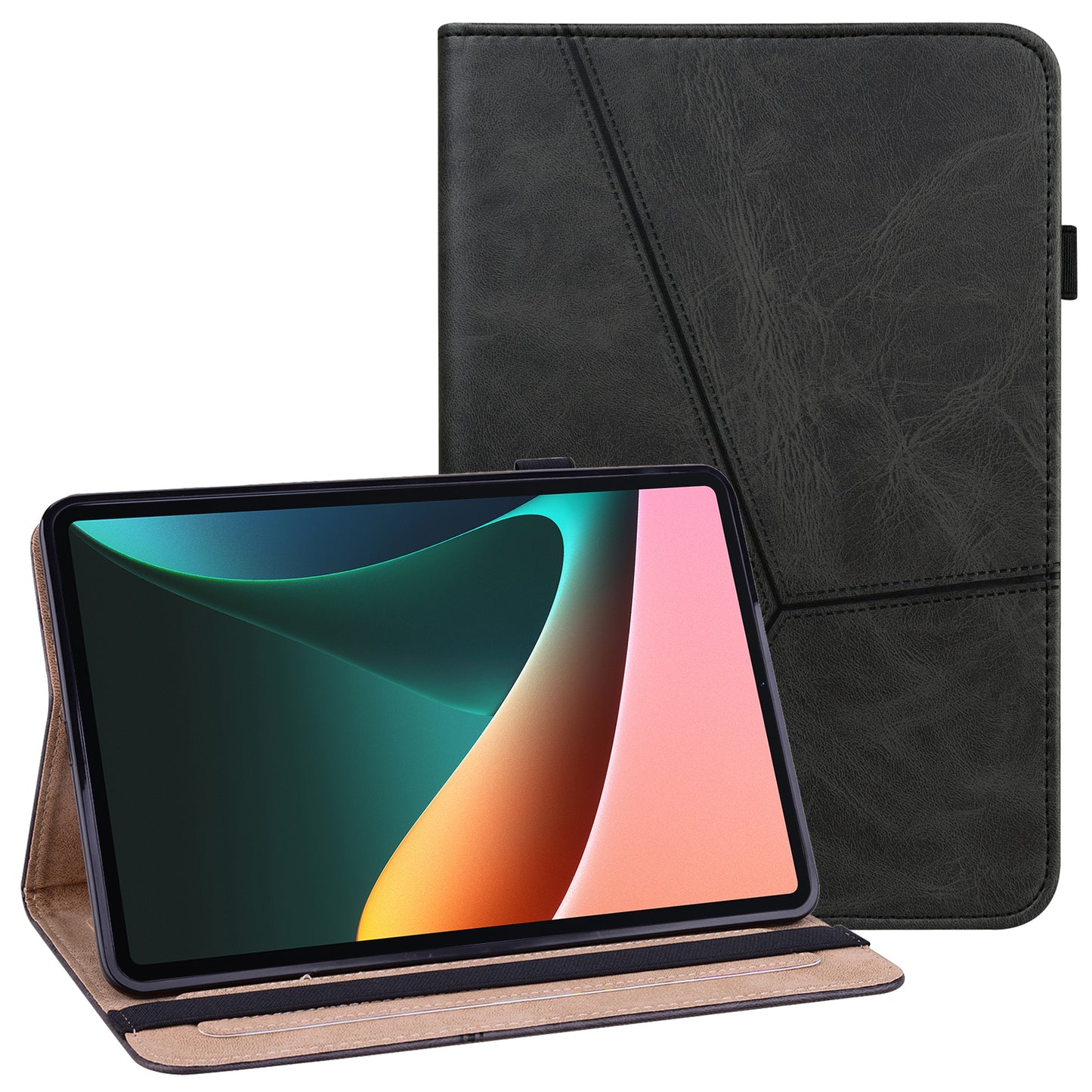 All-round Shockproof Well-protected Anti-drop Leather Tablet Cover with Stand Card Slots for Xiaomi Pad 5/Pad 5 Pro