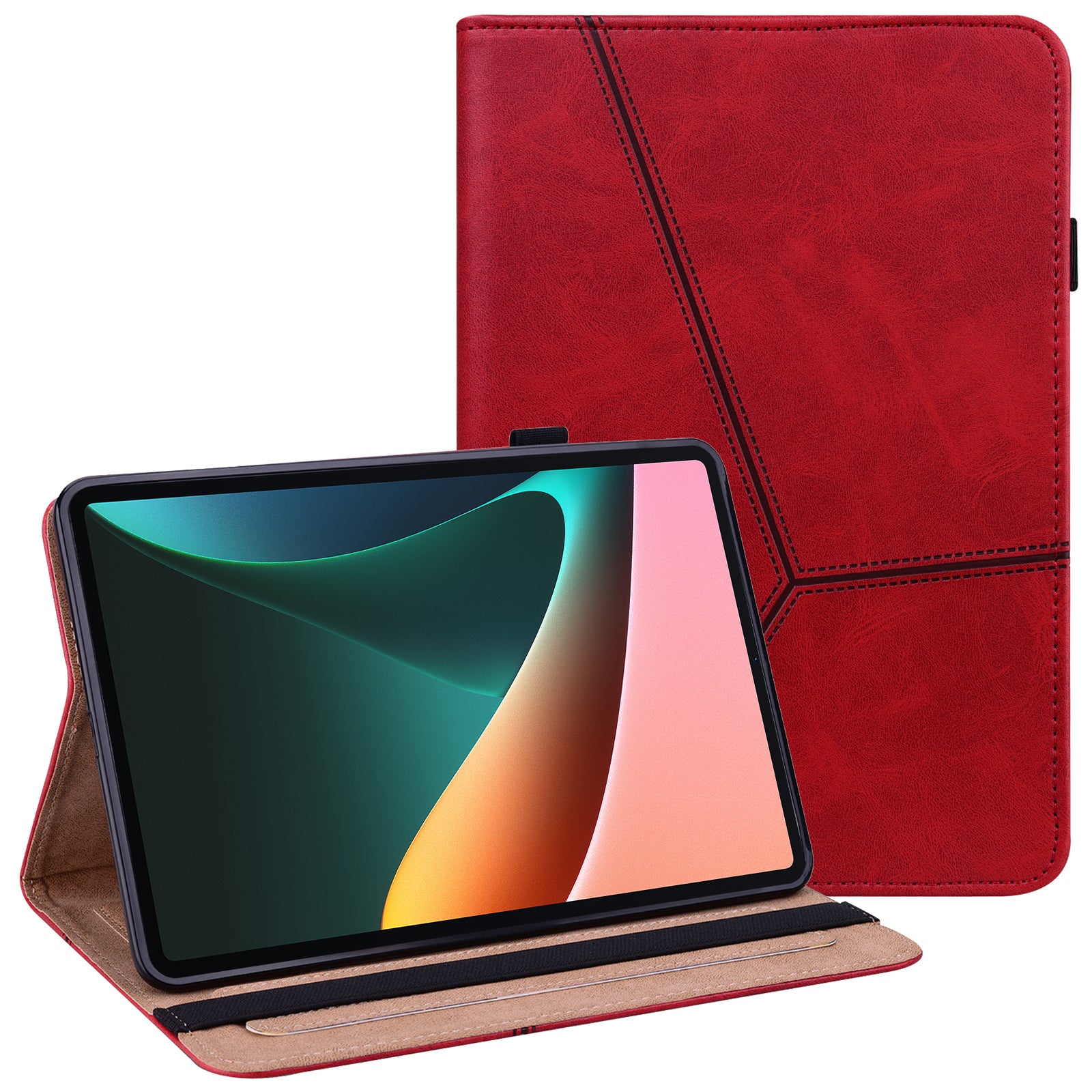 All-round Shockproof Well-protected Anti-drop Leather Tablet Cover with Stand Card Slots for Xiaomi Pad 5/Pad 5 Pro