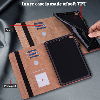 All-round Shockproof Well-protected Anti-drop Leather Tablet Cover with Stand Card Slots for Xiaomi Pad 5/Pad 5 Pro