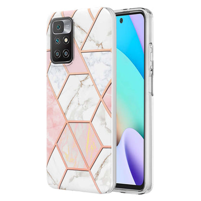 2.0mm Ultra-thin Marble Pattern Printing IMD Electroplating Flexible TPU Phone Case Cover for Xiaomi Redmi Note 11 4G (MediaTek)/10 4G (2021)/10 2022 4G/10 Prime