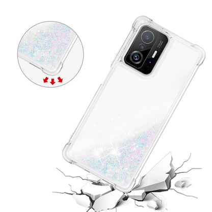 Colorful Quicksand Series Flowing Liquid Floating Soft TPU Phone Case for Xiaomi 11T / 11T Pro