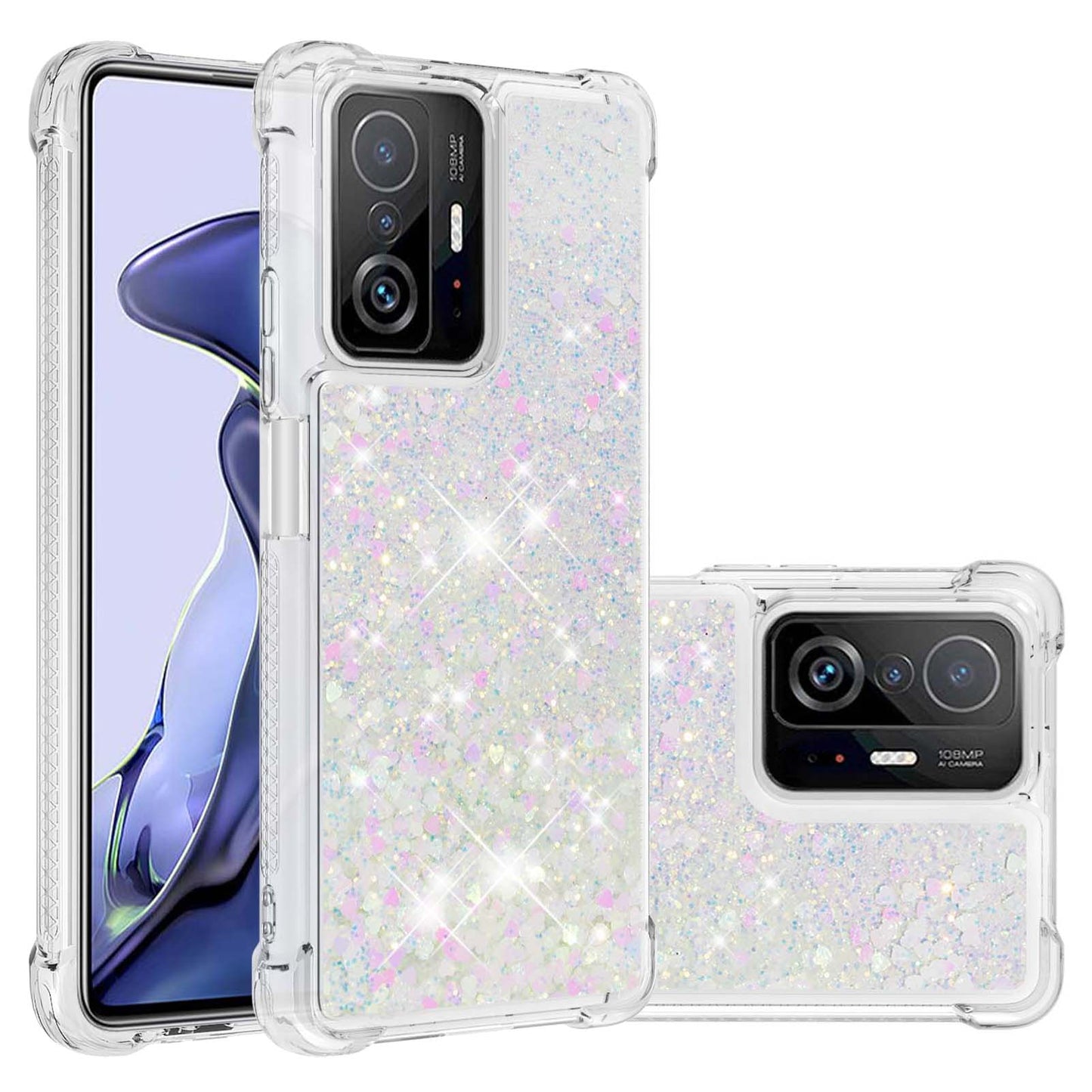 Colorful Quicksand Series Flowing Liquid Floating Soft TPU Phone Case for Xiaomi 11T / 11T Pro