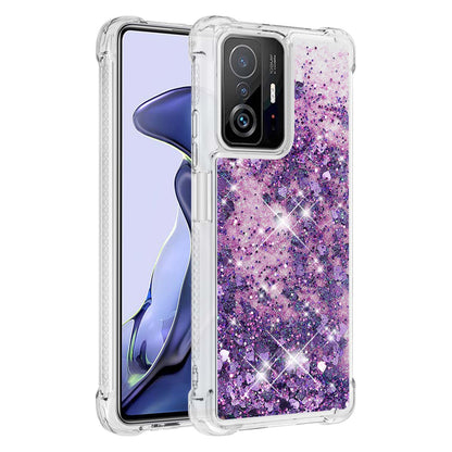 Colorful Quicksand Series Flowing Liquid Floating Soft TPU Phone Case for Xiaomi 11T / 11T Pro