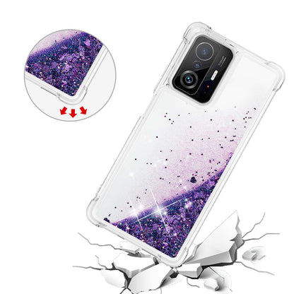 Colorful Quicksand Series Flowing Liquid Floating Soft TPU Phone Case for Xiaomi 11T / 11T Pro
