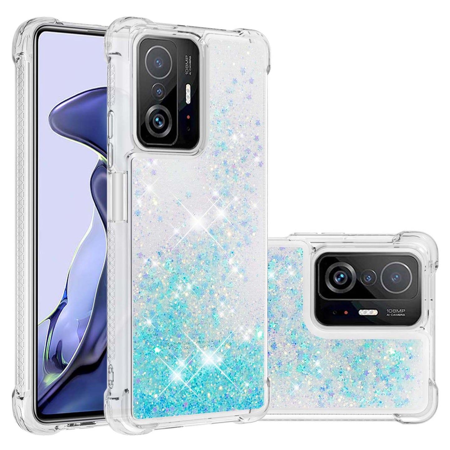 Colorful Quicksand Series Flowing Liquid Floating Soft TPU Phone Case for Xiaomi 11T / 11T Pro
