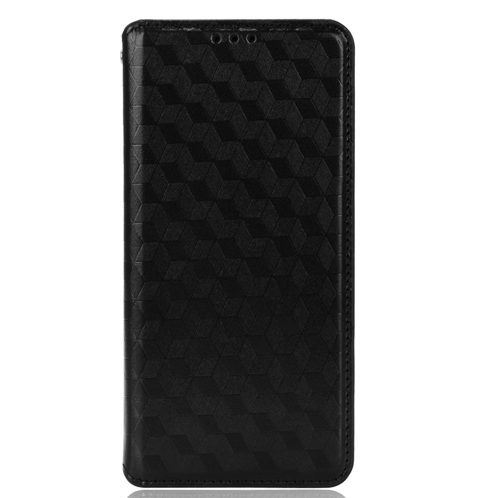 Foldable Stand 3D Rhombus Pattern Auto Closure Magnetic Leather Case Wallet Phone Cover for Xiaomi Redmi 9A/Redmi 9AT/Redmi 9i