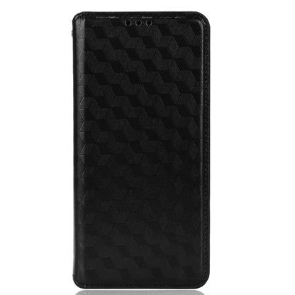 Foldable Stand 3D Rhombus Pattern Auto Closure Magnetic Leather Case Wallet Phone Cover for Xiaomi Redmi 9A/Redmi 9AT/Redmi 9i