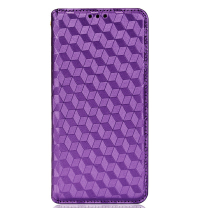 Foldable Stand 3D Rhombus Pattern Auto Closure Magnetic Leather Case Wallet Phone Cover for Xiaomi Redmi 9A/Redmi 9AT/Redmi 9i