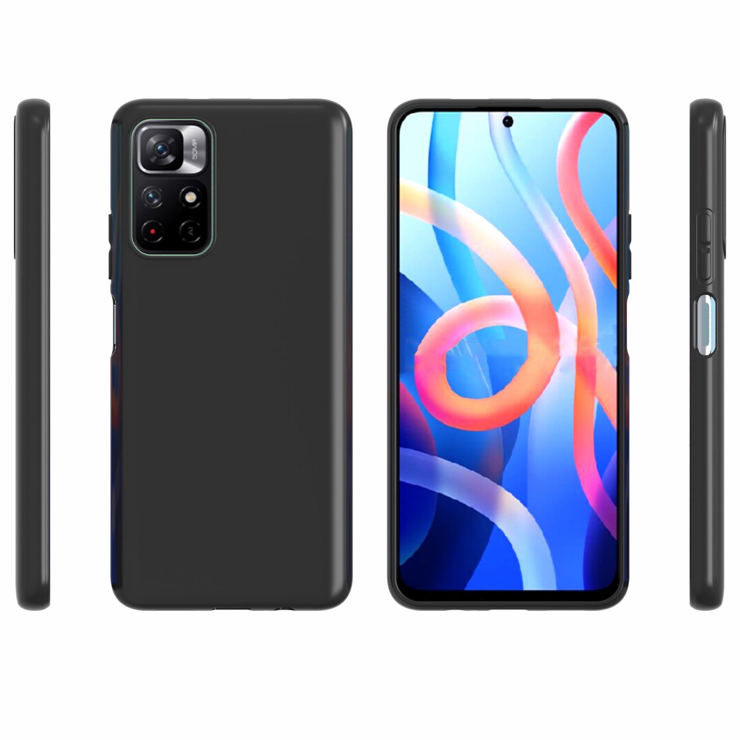 10Pcs/Pack Soft TPU Double-sided Matte Finish Protective Cell Phone Back Cover for Xiaomi Redmi Note 11 5G (China) (MediaTek)/Redmi Note 11T 5G/Redmi Note 11S 5G