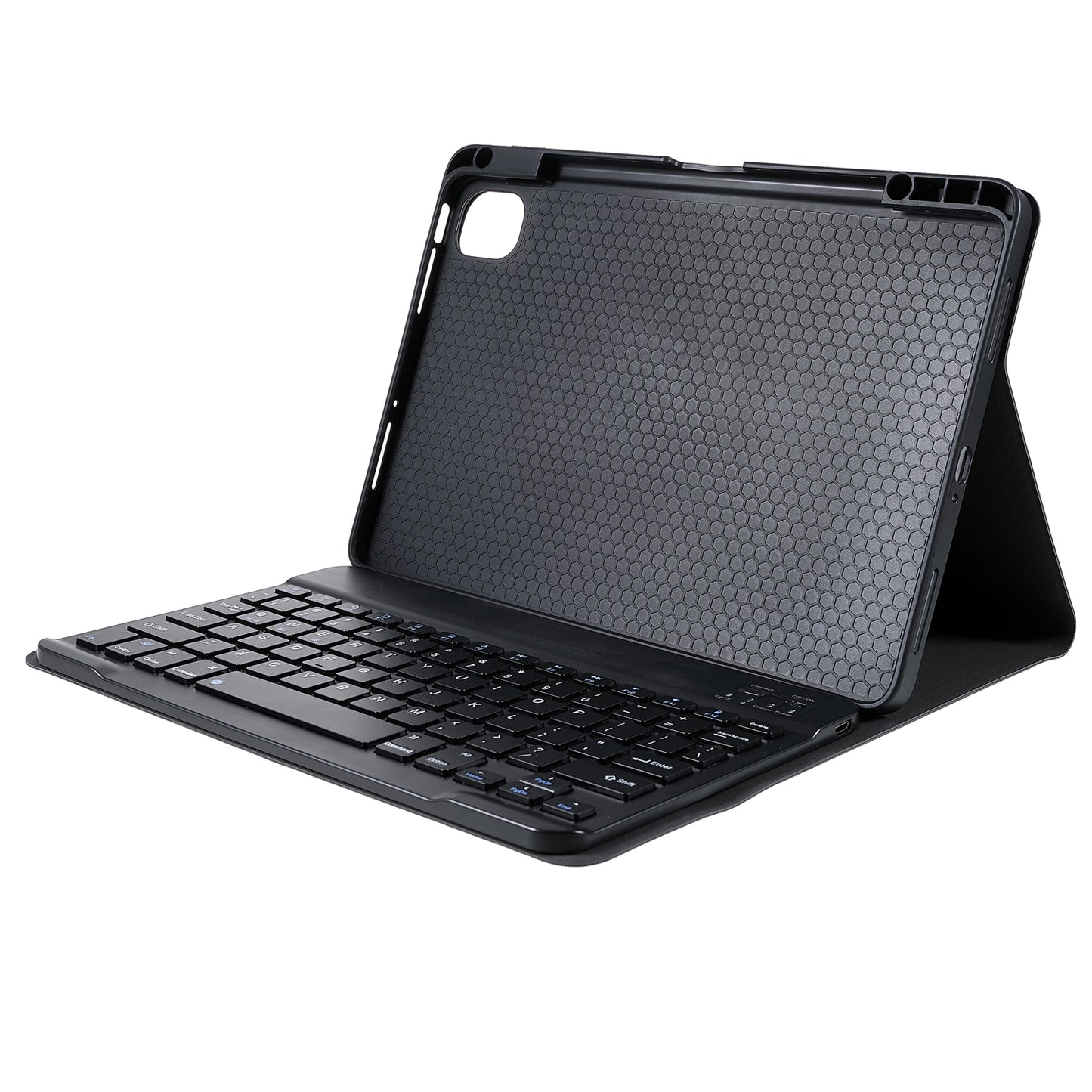 Pen Slot Design Tablet Protective Stand Case Cloth Texture Leather Cover + Wireless Bluetooth Keyboard for Xiaomi Pad 5/Pad 5 Pro