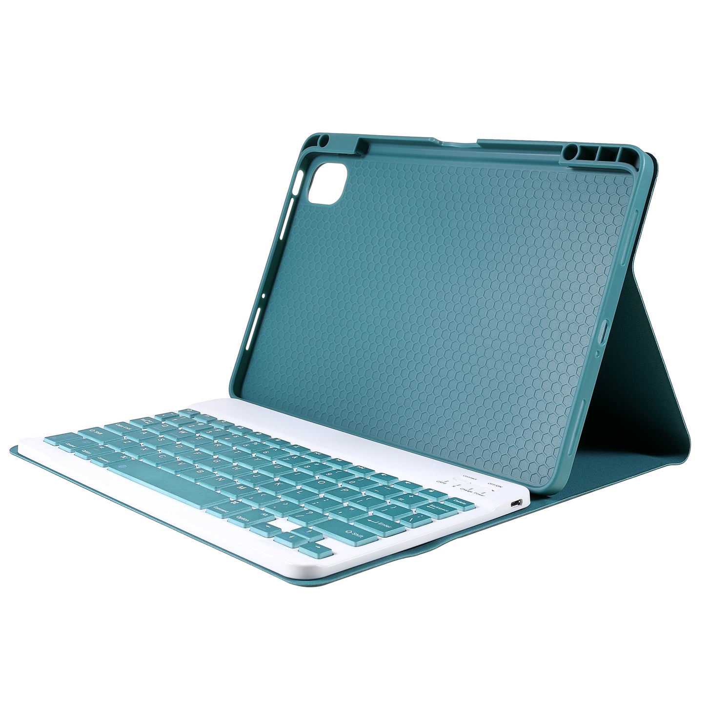 Pen Slot Design Tablet Protective Stand Case Cloth Texture Leather Cover + Wireless Bluetooth Keyboard for Xiaomi Pad 5/Pad 5 Pro