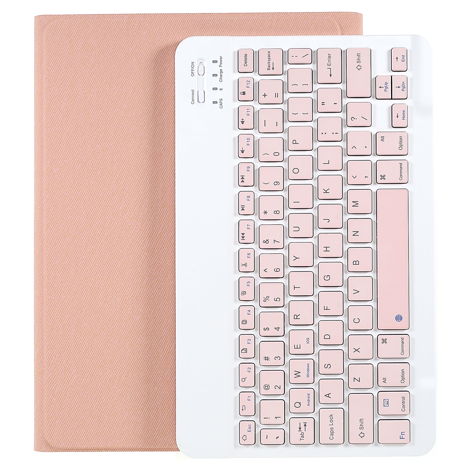 Pen Slot Design Tablet Protective Stand Case Cloth Texture Leather Cover + Wireless Bluetooth Keyboard for Xiaomi Pad 5/Pad 5 Pro