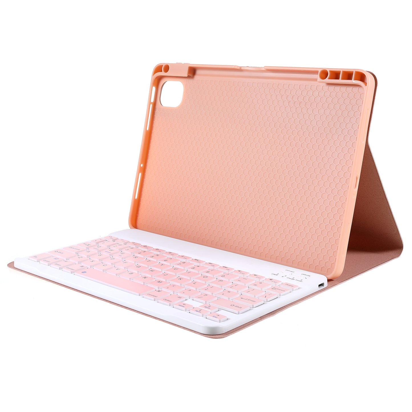 Pen Slot Design Tablet Protective Stand Case Cloth Texture Leather Cover + Wireless Bluetooth Keyboard for Xiaomi Pad 5/Pad 5 Pro
