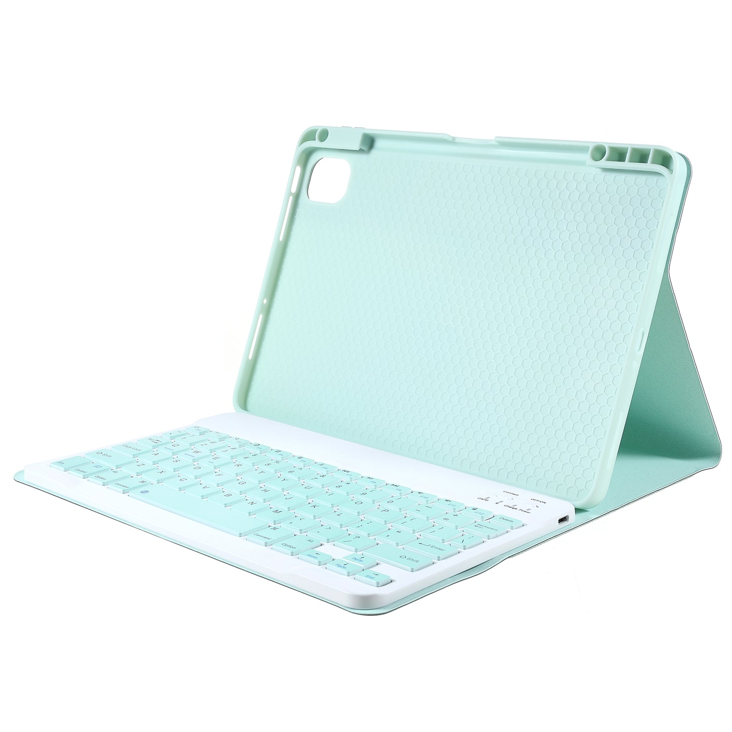 Pen Slot Design Tablet Protective Stand Case Cloth Texture Leather Cover + Wireless Bluetooth Keyboard for Xiaomi Pad 5/Pad 5 Pro