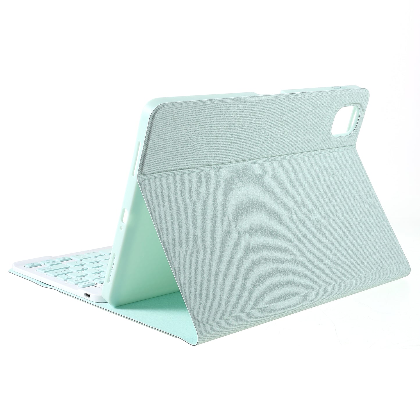 Pen Slot Design Tablet Protective Stand Case Cloth Texture Leather Cover + Wireless Bluetooth Keyboard for Xiaomi Pad 5/Pad 5 Pro