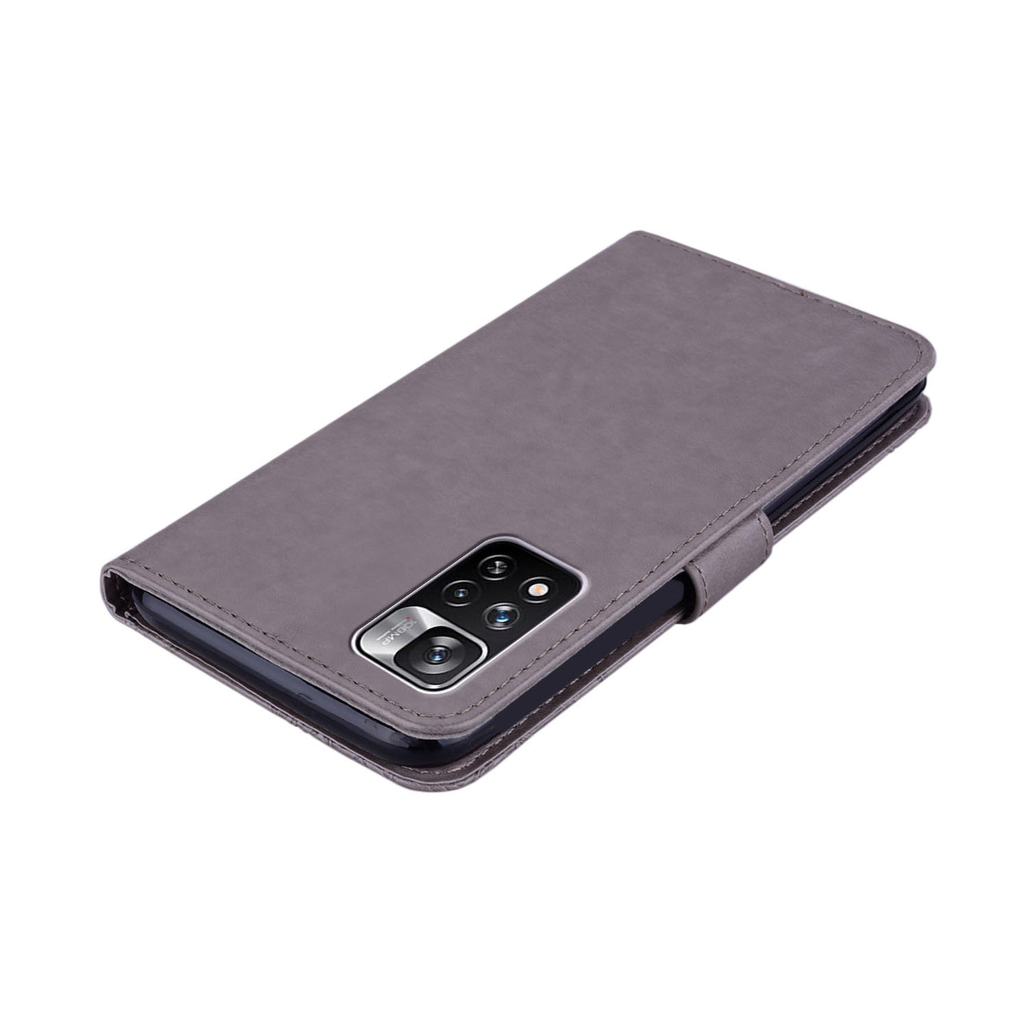 Rhinestone Decor Owl Flower Imprinting PU Leather + TPU Phone Case Cover with Stand Wallet for Xiaomi Redmi Note 11 Pro 5G (China) (MediaTek)/11 Pro+ 5G