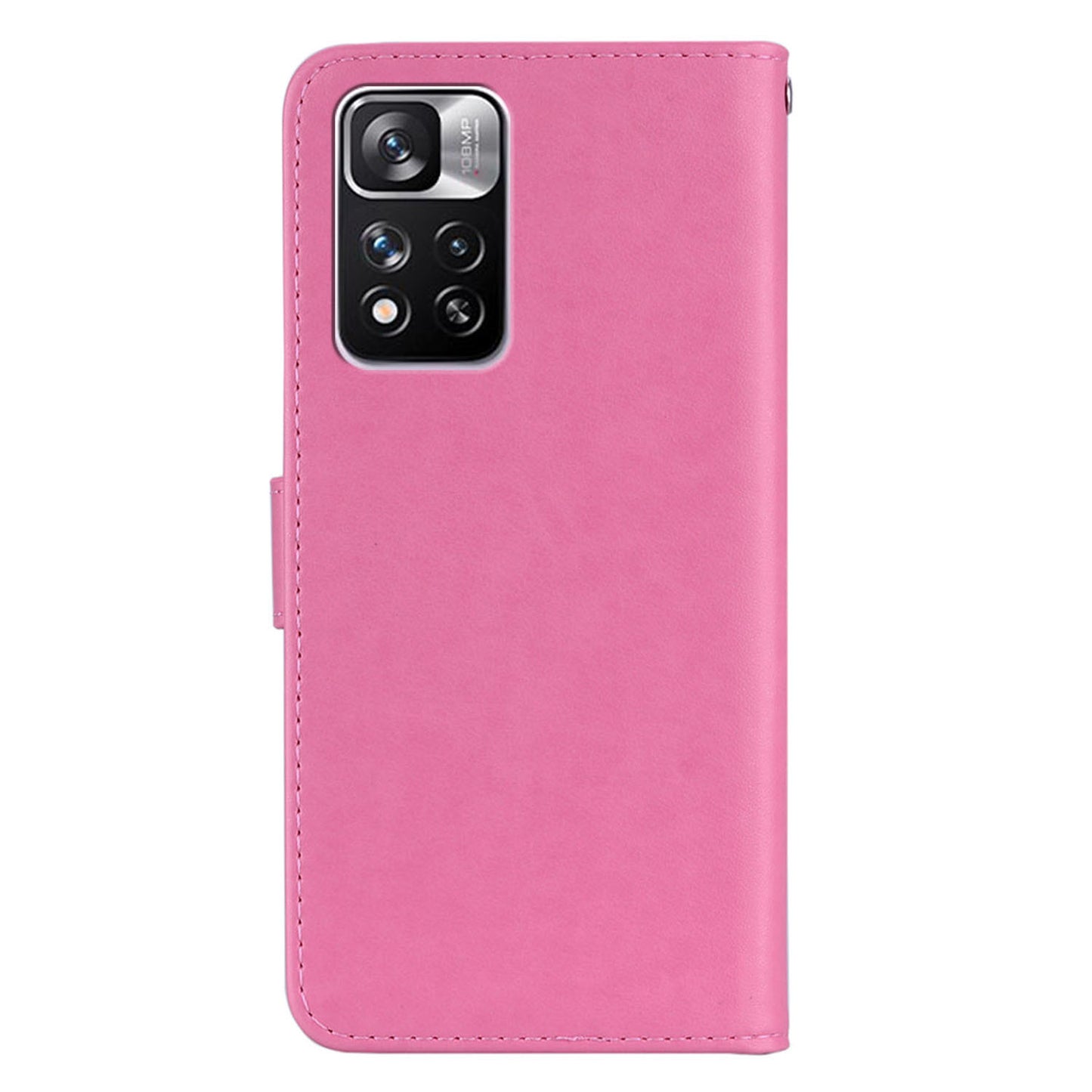 Rhinestone Decor Owl Flower Imprinting PU Leather + TPU Phone Case Cover with Stand Wallet for Xiaomi Redmi Note 11 Pro 5G (China) (MediaTek)/11 Pro+ 5G