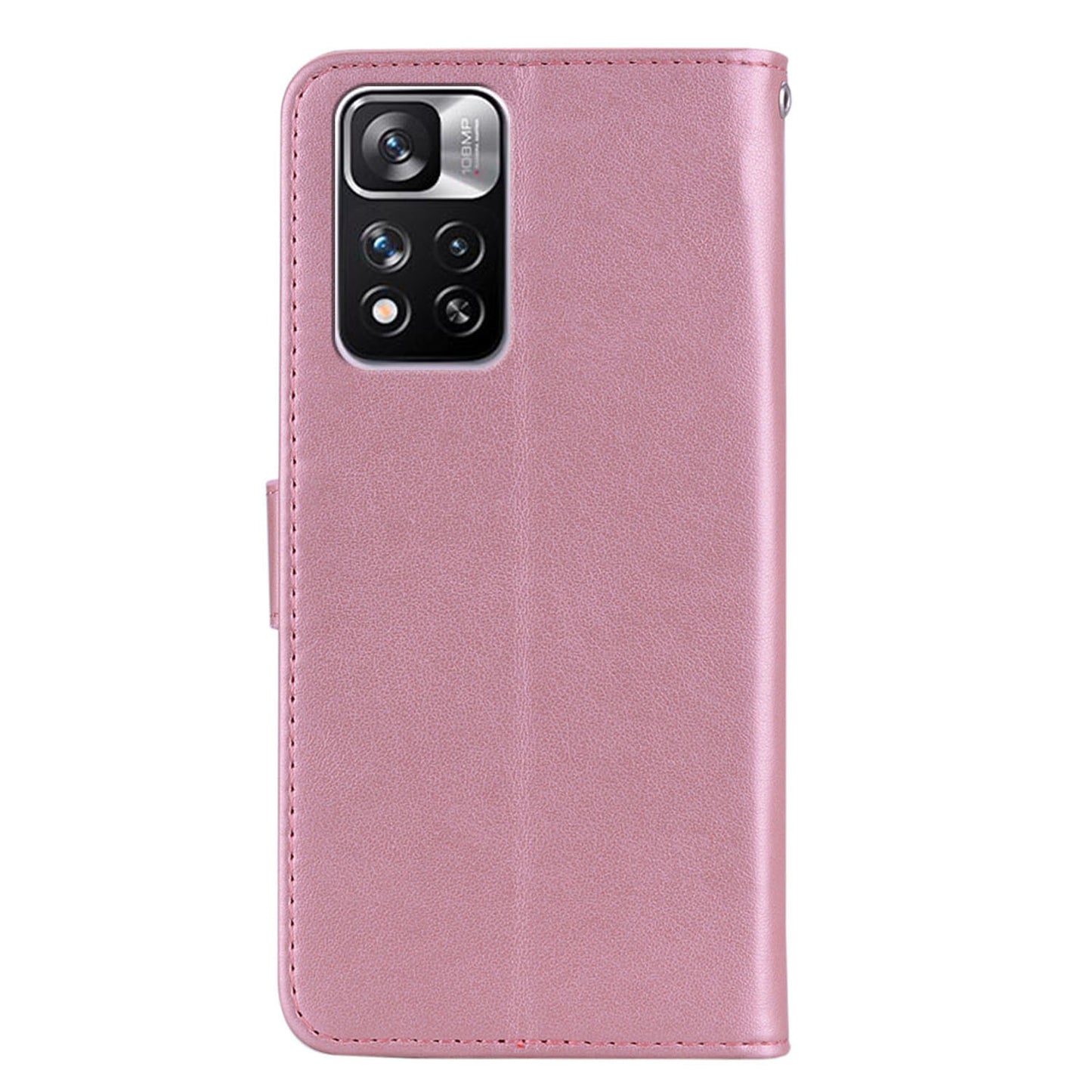 Rhinestone Decor Owl Flower Imprinting PU Leather + TPU Phone Case Cover with Stand Wallet for Xiaomi Redmi Note 11 Pro 5G (China) (MediaTek)/11 Pro+ 5G