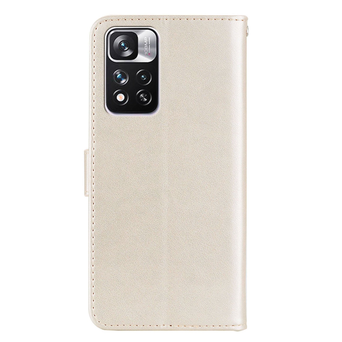 Rhinestone Decor Owl Flower Imprinting PU Leather + TPU Phone Case Cover with Stand Wallet for Xiaomi Redmi Note 11 Pro 5G (China) (MediaTek)/11 Pro+ 5G